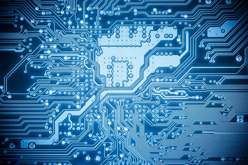 Complex Circuit board closeup