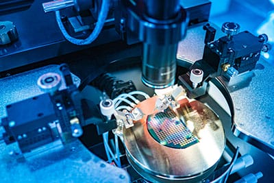 A robotic device that develops miniature PCBs holding a laminate