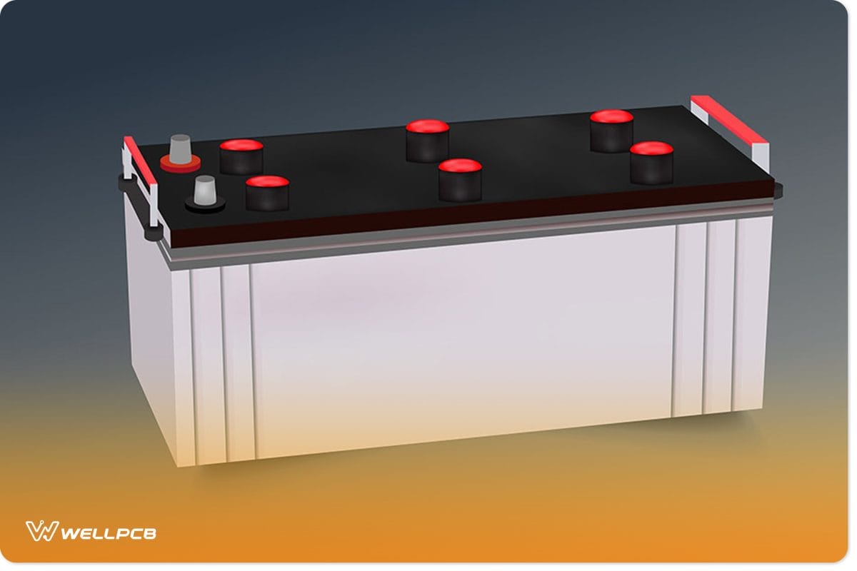 A 12V DC battery