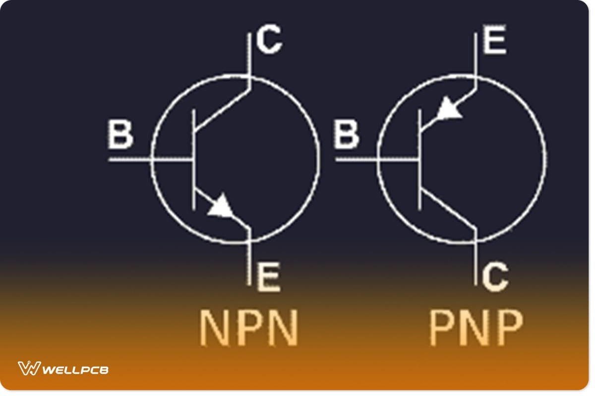An NPN and PNP illustration