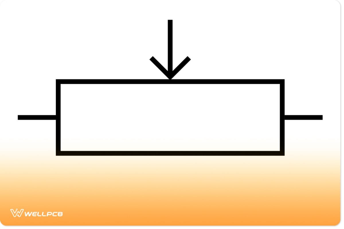 Circuit symbol of a potentiometer