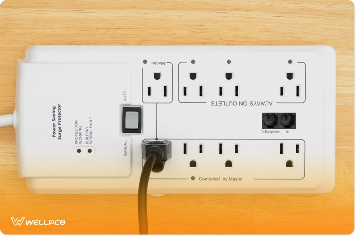 Power source surge protector