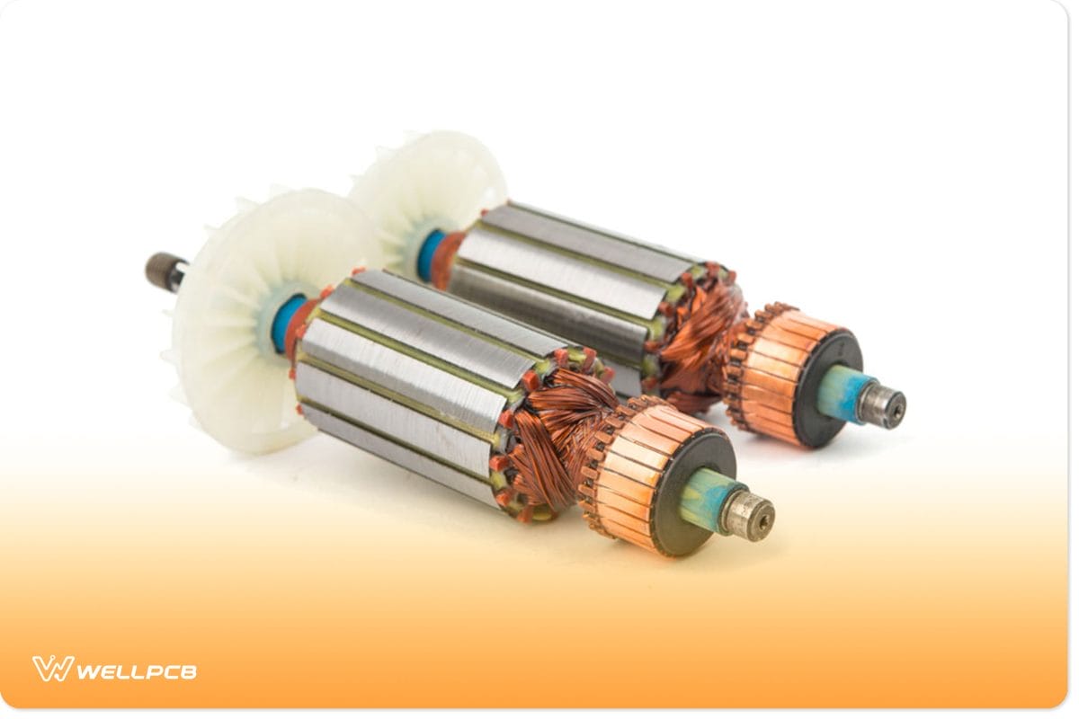 an electric motor with coil windings