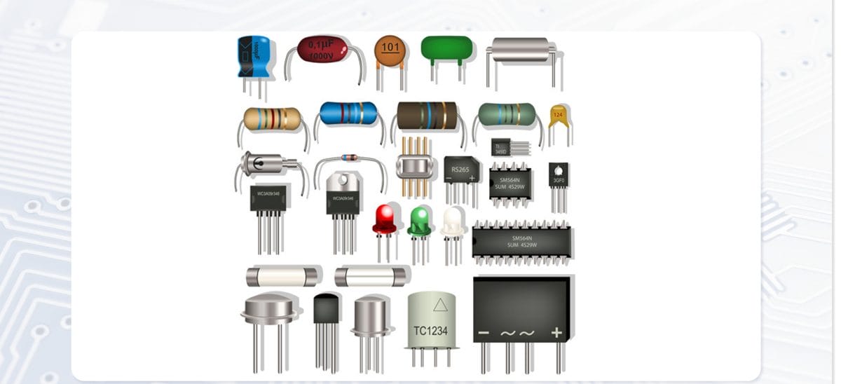 different electronic components