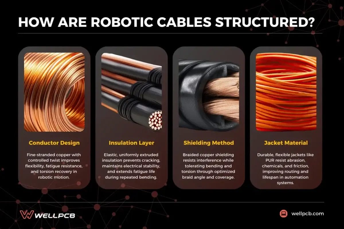how are robotic cables structured