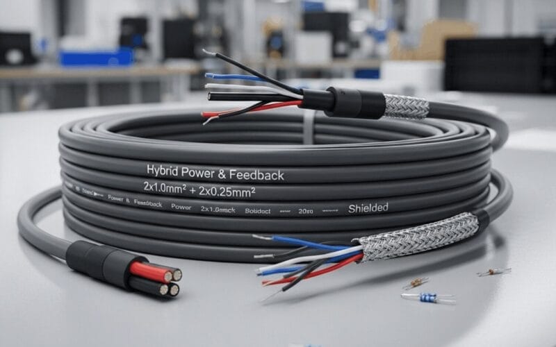 hybrid power and feedback assemblies